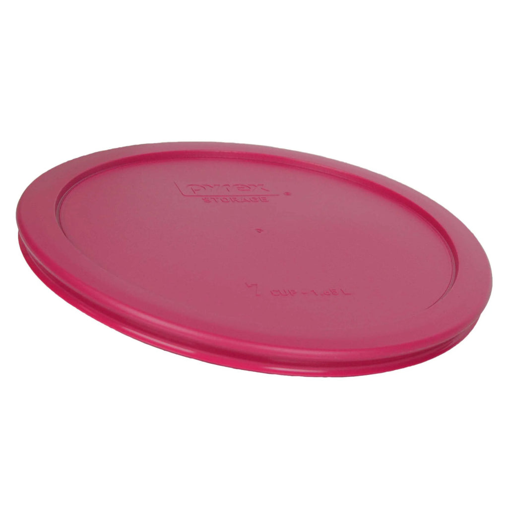 7-Cup Glass Food Storage Bowl with Pink Lid T8142