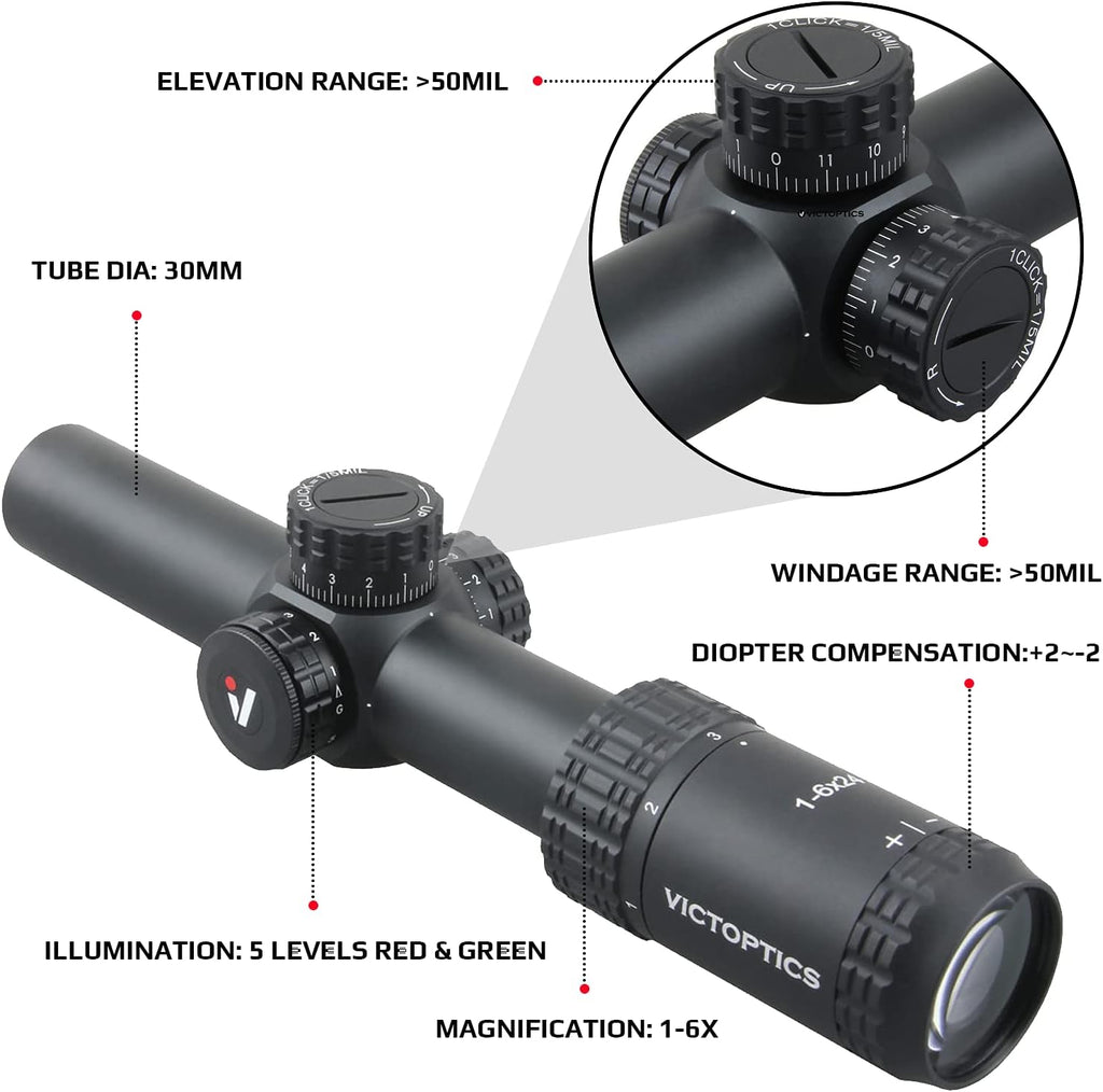 1-6X24 SFP Compact Rifle Scope I1098
