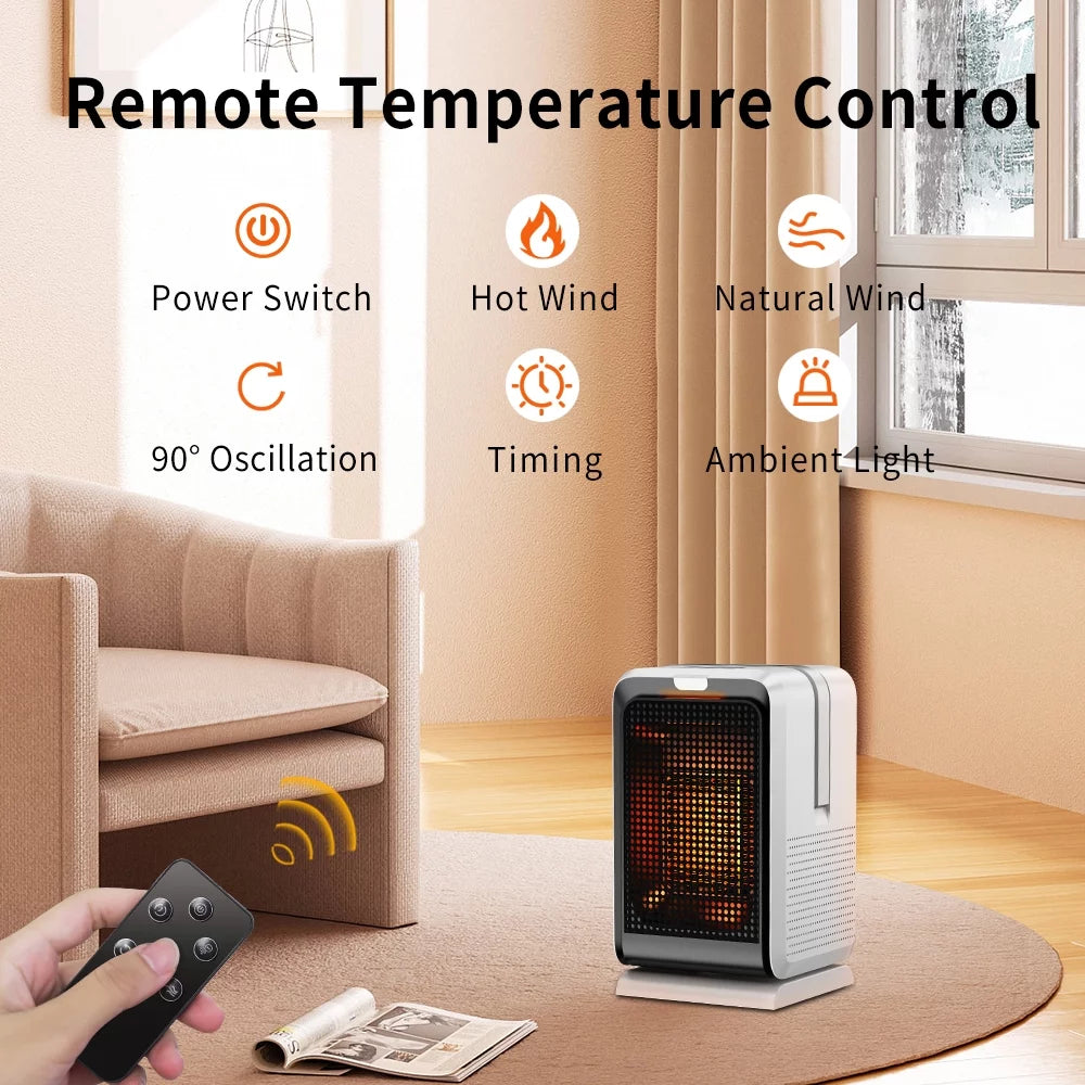 Oscillating Space Heater with Timer Remote Control V557