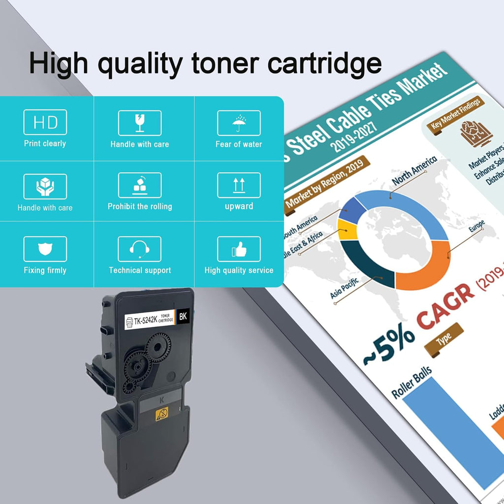 Compatible Black Toner Cartridge for Kyocera ECOSYS P5026cdn P5026cdw M5526cdn M5526cdw Printer P74560
