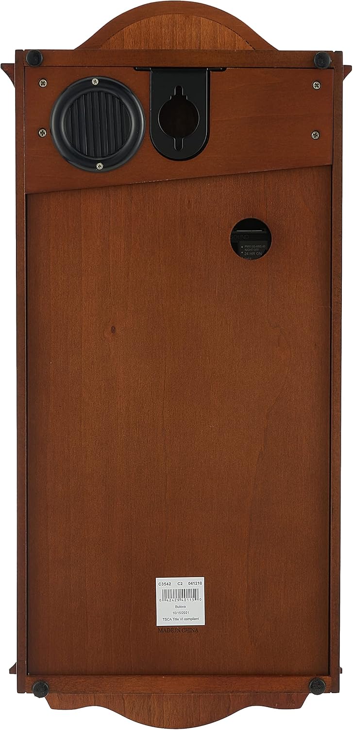 Brown Wooden Chiming Wall Mount Analog Clock G9900