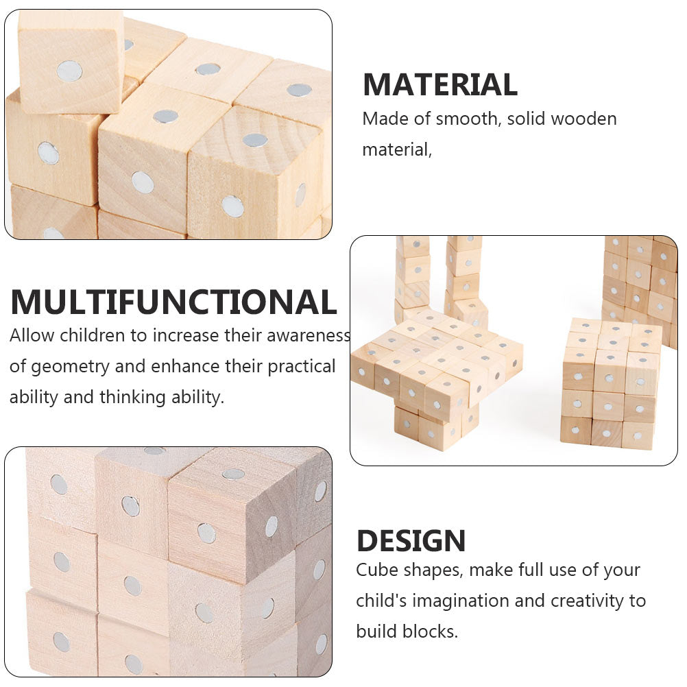 5 Pcs Magnetic Cube Building Blocks Toy A362673