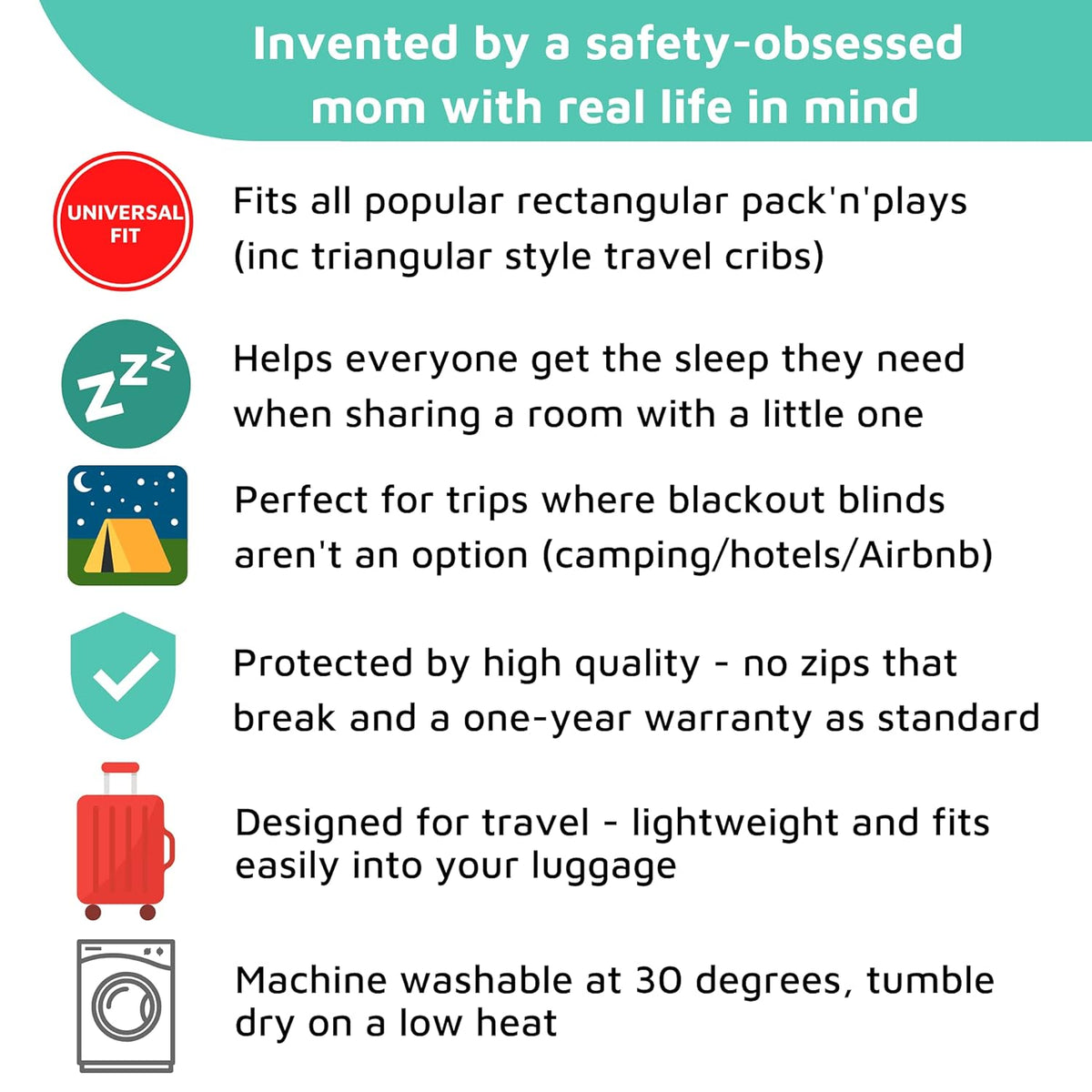 Blackout Travel Crib Canopy Cover and Tent E85379