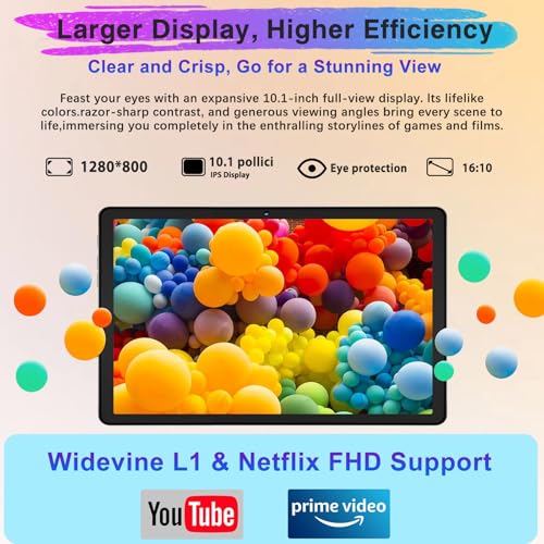 Android 14 Tablet 22G+128G 10 inch 8000 mAh Octa-Core with Keyboard Mouse Case Z219