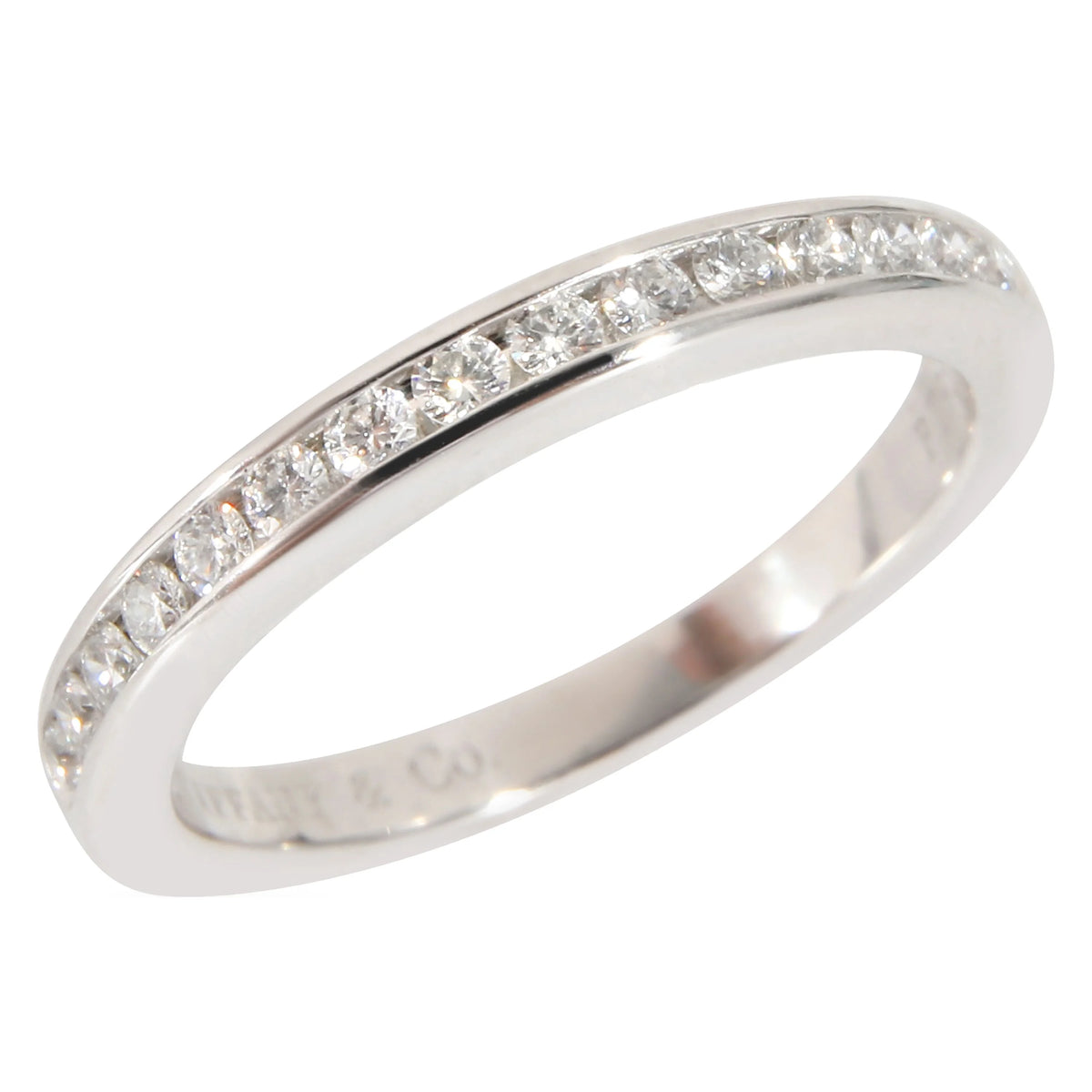 Platinum Wedding Band 0.24 CTW Pre-Owned I48798