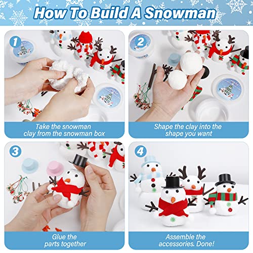48 Pack Snowman Kit Christmas Crafts DIY Toys Kit T362