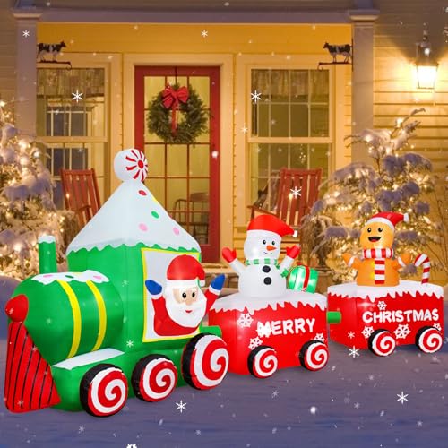8FT Christmas Inflatable Snowman Outdoor Decoration with Built-in LEDs S1049