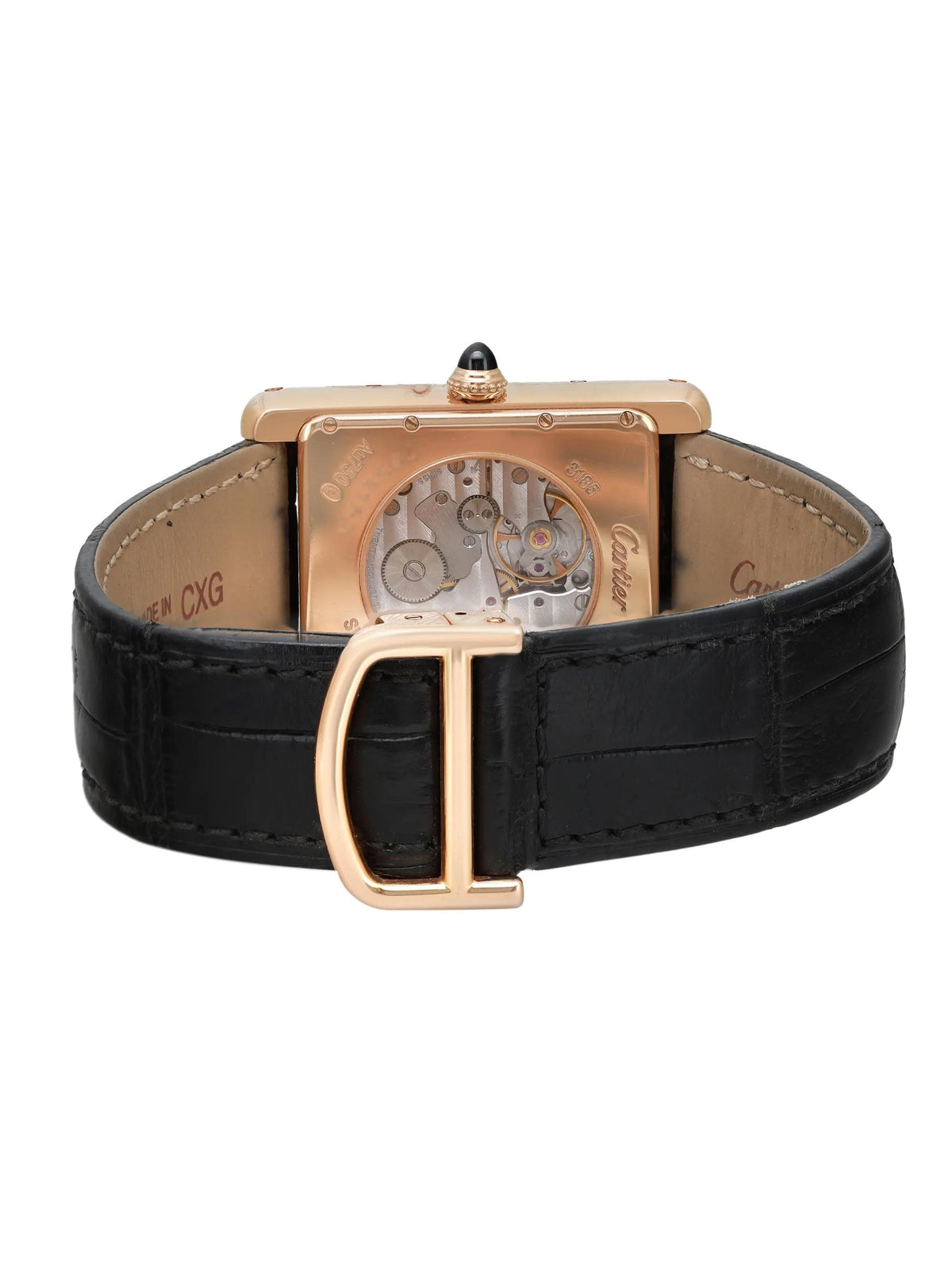 Pre-owned 18K Gold Hand Wind Mens Watch H98335
