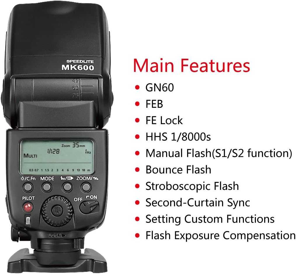High Speed Sync TTL Camera Flash for DSLR Cameras H730845