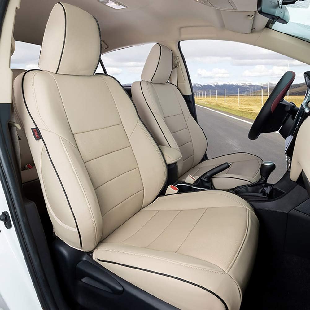 Black Leatherette 3-Row Car Seat Covers U224