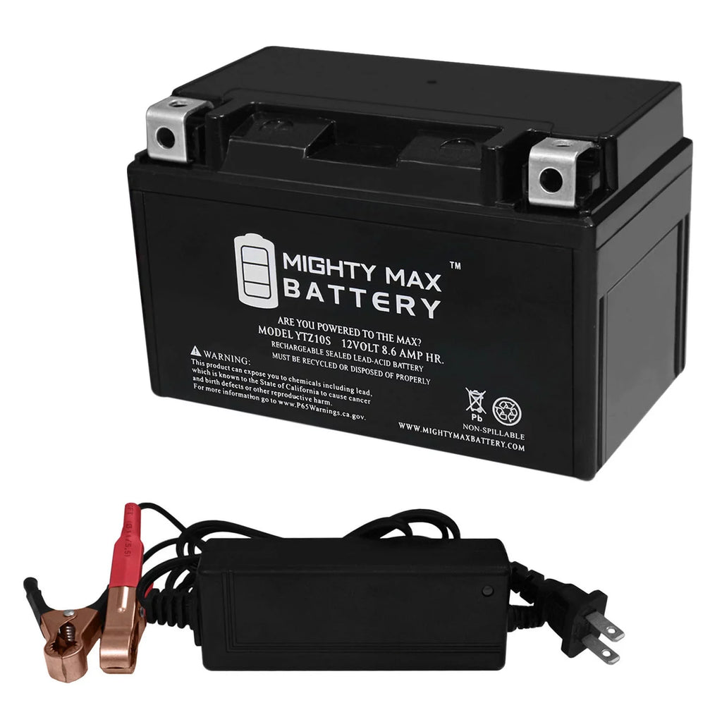 YTZ10S Battery + 12V 2Amp Charger W98907