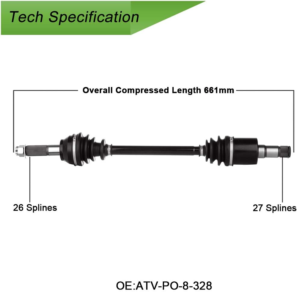 CV Axle Drive Shaft Assembly Rear Right Pack of 2 S3669