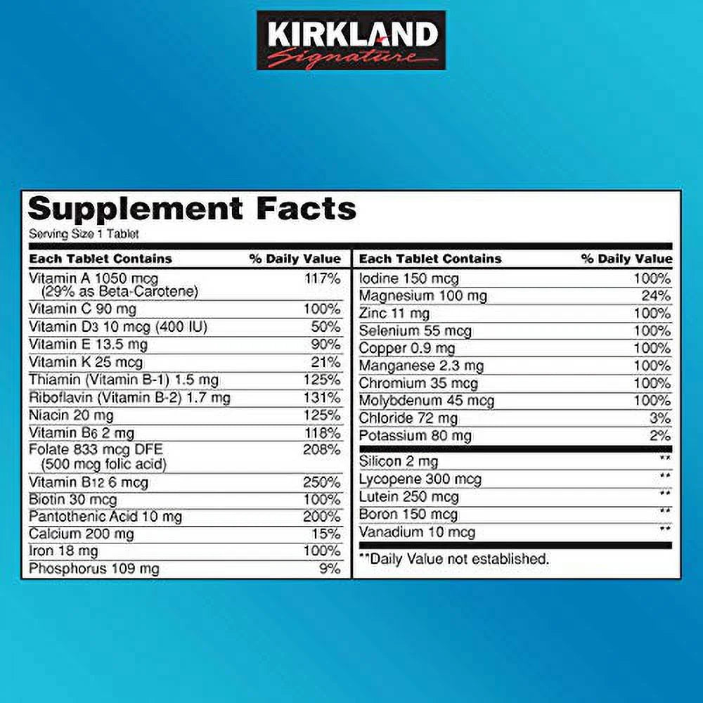 500-Count Daily Multi Vitamins & Minerals Tablets C485