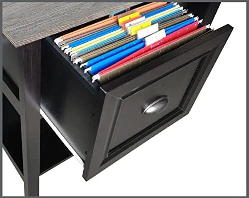 Espresso 1-Drawer Wood Writing Desk U81700
