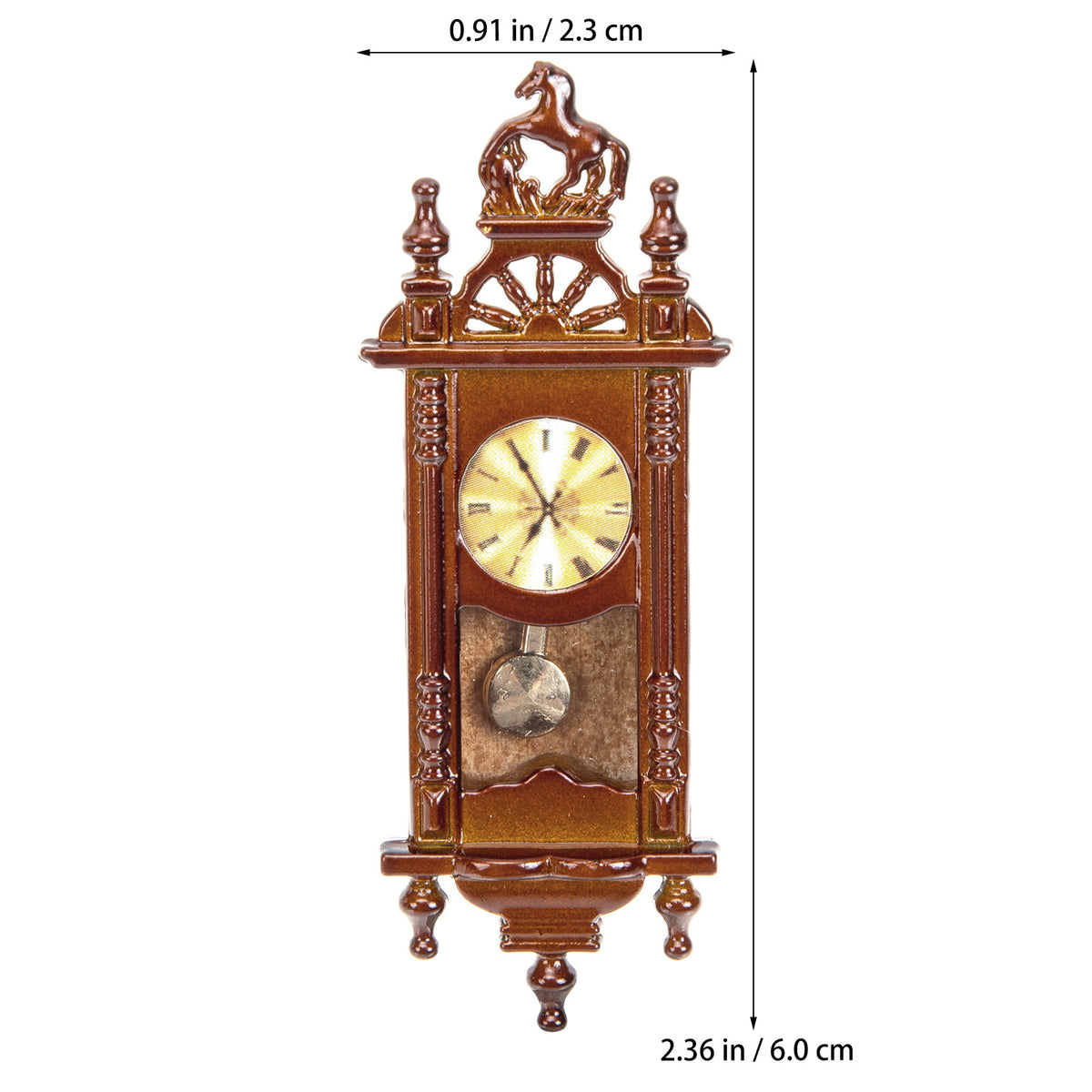 Metal Dollhouse Hanging Clock Toy L523561