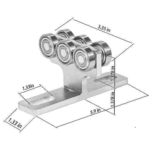 6 Wheel Trolley Assembly for 1-5/8" Strut Channel I903