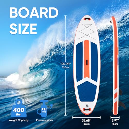 10.5'×33'' Inflatable Stand Up Paddle Board with Non-Slip Deck L471400