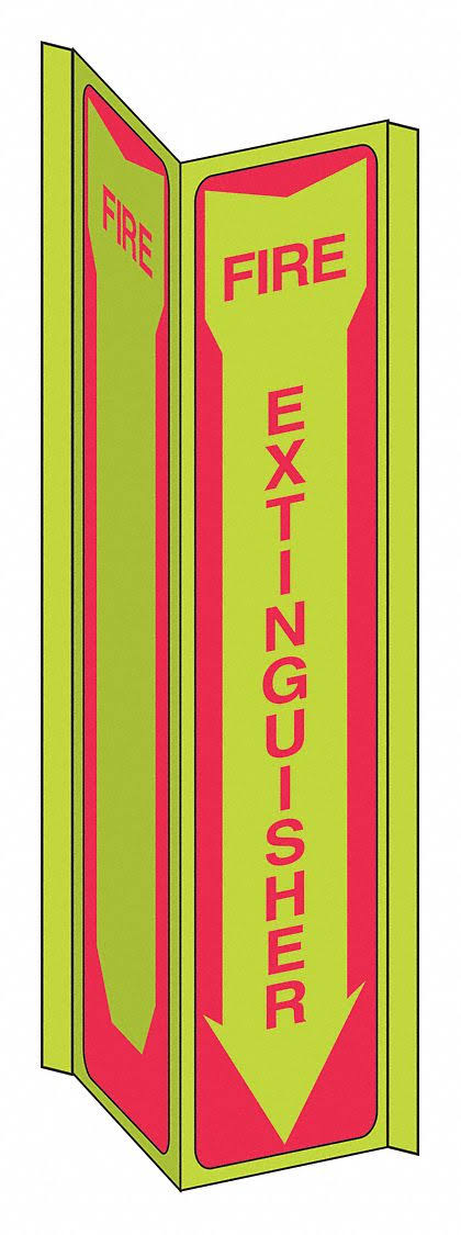 Fire Extinguisher Sign, 18 x 7-1/2in Z717