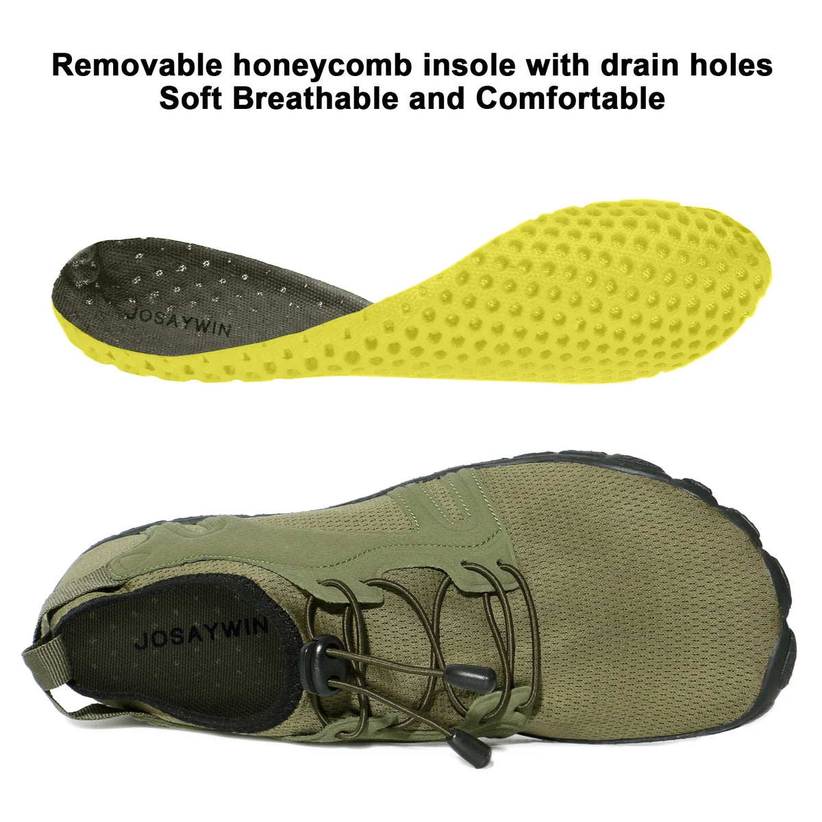 Army Green Men's Quick-Dry Water Shoes W27088
