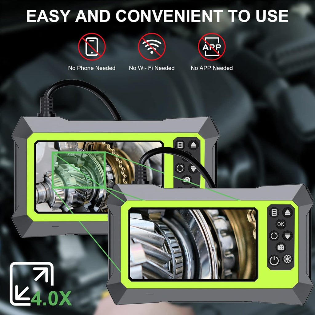 Endoscope Camera with Lights, 1080P HD Borescope Camera 4.3 Inch LCD Screen IP67 Waterproof, 3000mAh Battery, 32GB TF Card Y4254