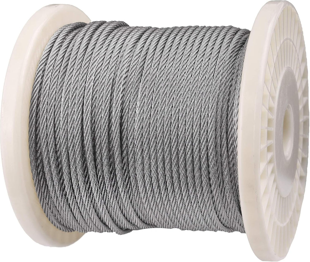 300 Feet 1/8 316 Stainless Steel Wire Rope Aircraft Cable 7x7 K505