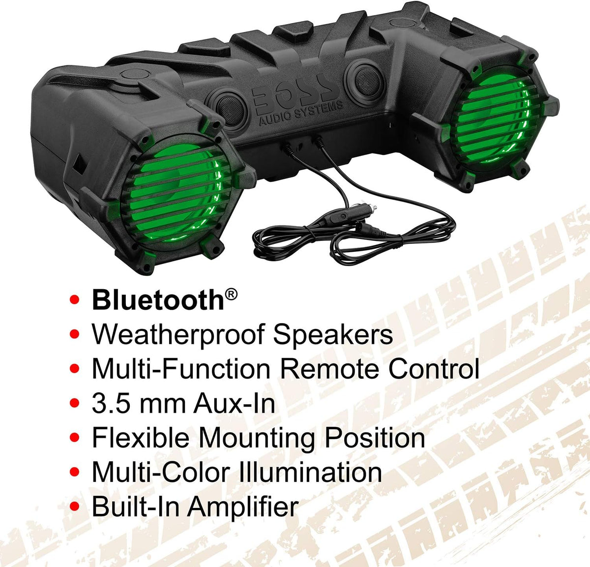 Weatherproof Sound System with 6.5 Inch Speakers and Bluetooth X45855