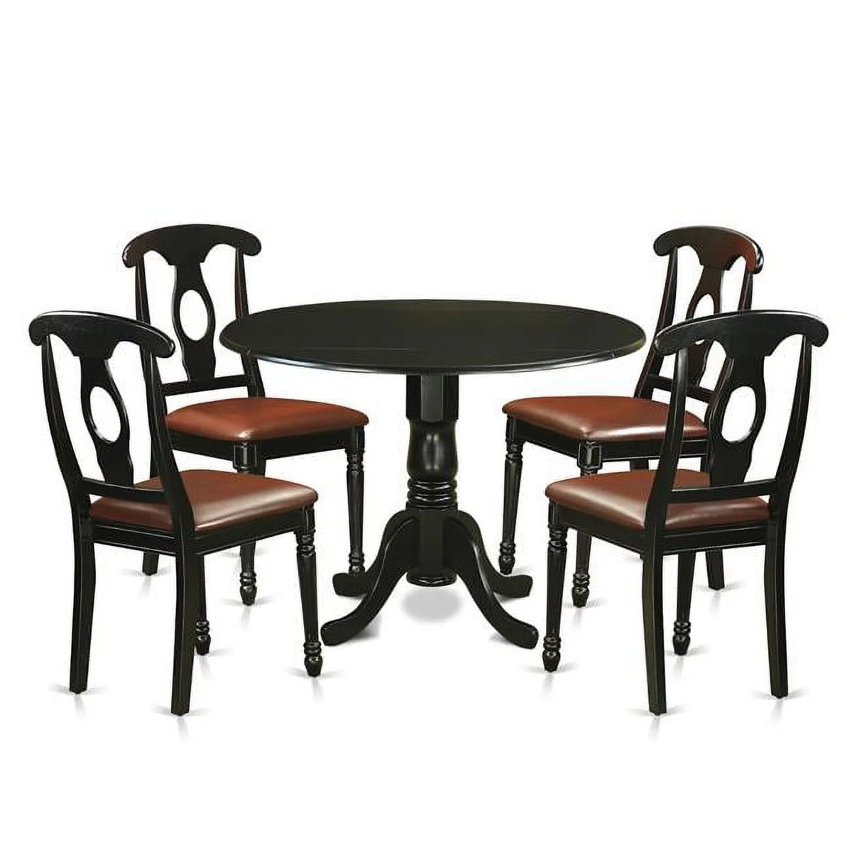 Black 5 Piece Small Kitchen Table & 4 Chairs K485
