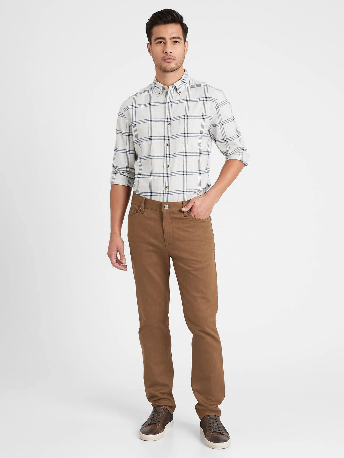 Slim Heathered Traveler Pant Camel Size 33W 32L N155872