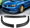 Front Bumper Lip Spoiler Splitter Glossy Carbon Fiber Look ABS H7679