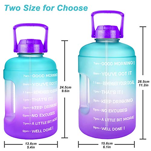 1 Gallon Water Bottle with Straw Leak-Proof BPA Free Reusable Large 128OZ Capacity Water Jug N2771