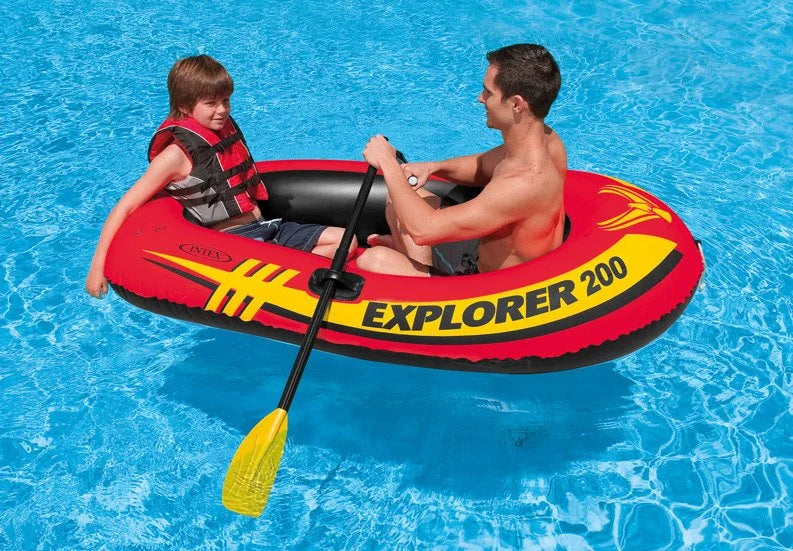 Inflatable 2 Person Raft with 1-Person Inflatable Tube (2 Pack) Y9022