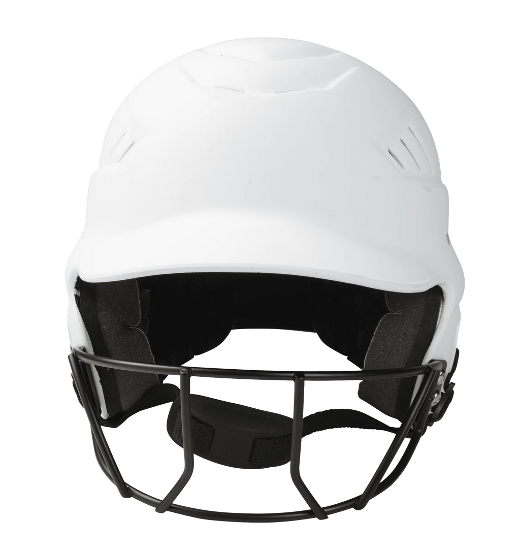 Matte White Fastpitch Softball Helmet with Face Guard X810