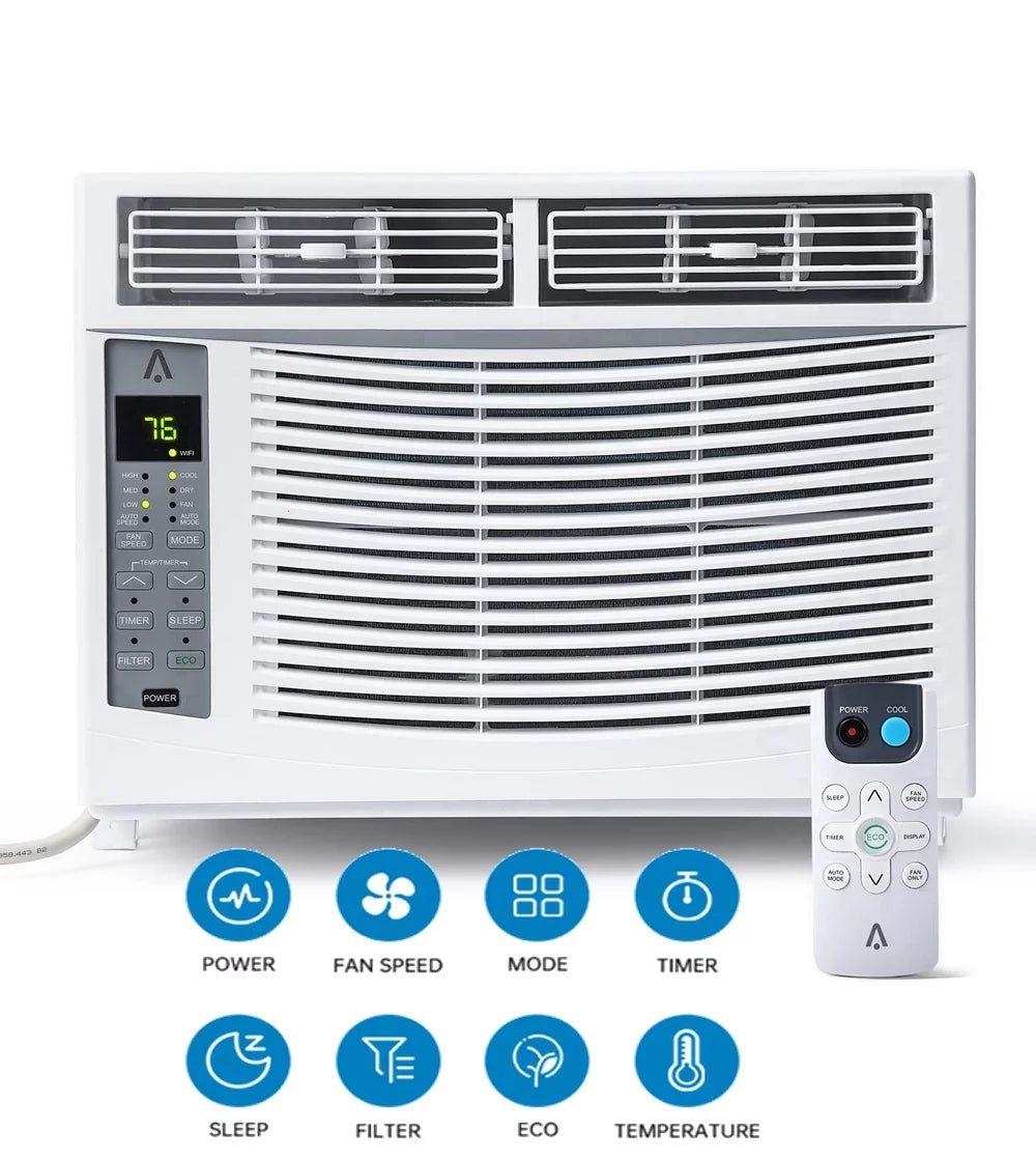 8000 BTU White Window Air Conditioner X4524