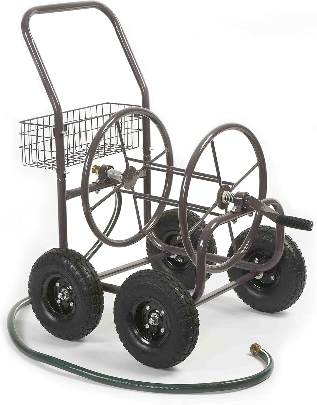 Bronze 4 Wheel Garden Hose Reel Cart R42669