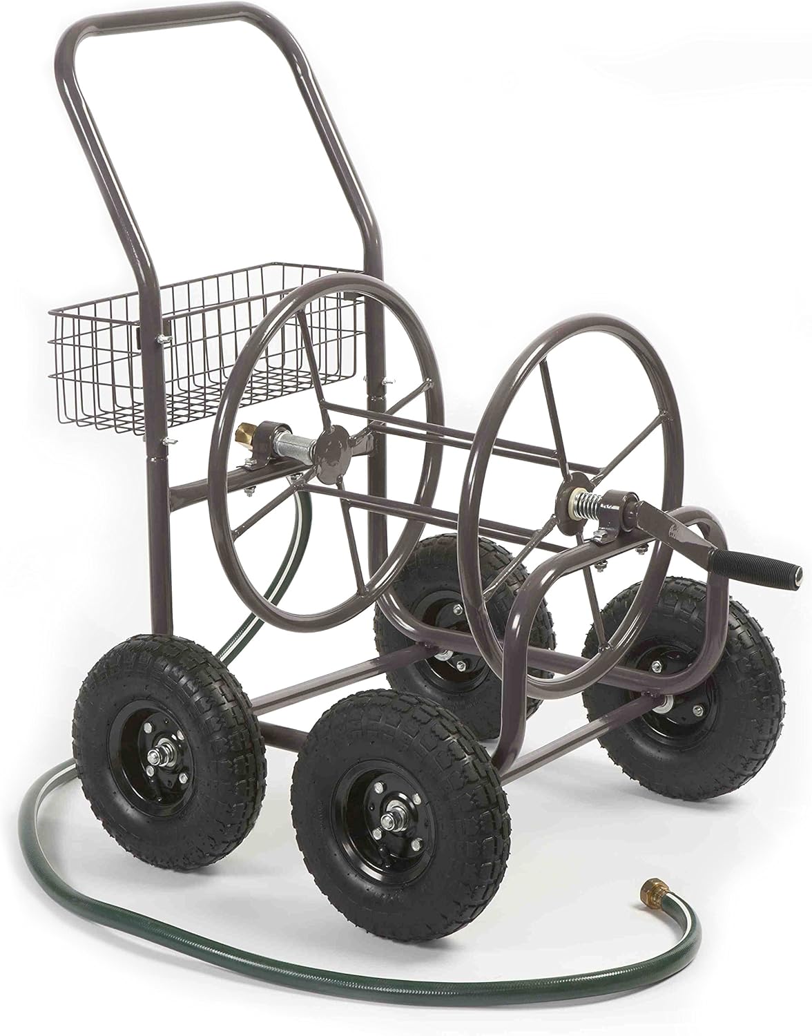 Bronze 4 Wheel Garden Hose Reel Cart R42669