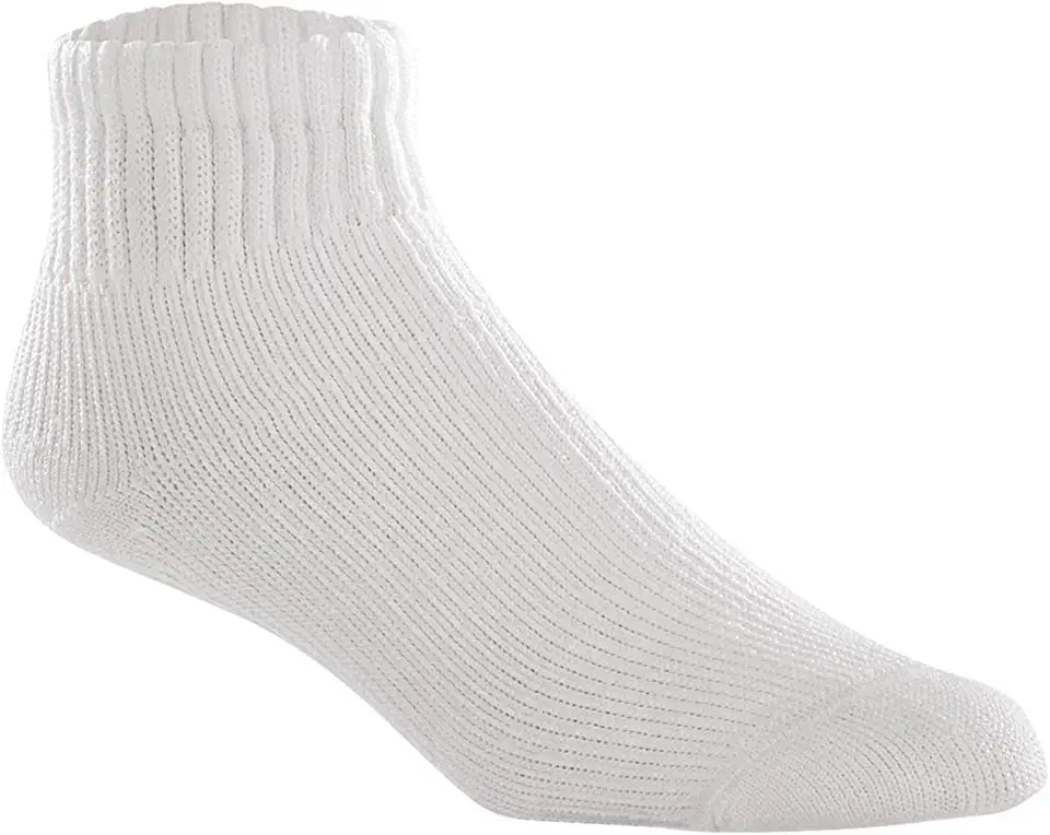 White Large Closed Toe Mini-Crew Socks T233697
