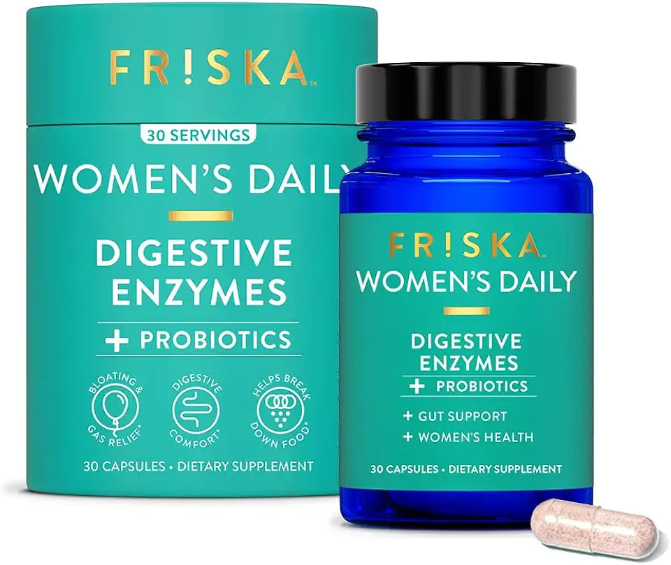 Women’s Digestive Enzyme and Probiotics Supplement, 30 Capsules W7973