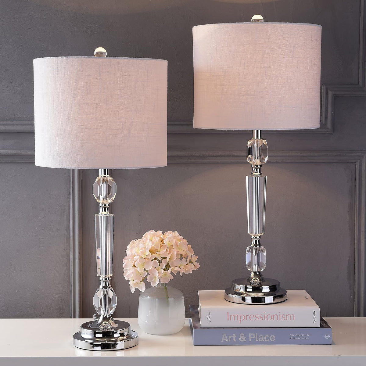 Clear Crystal LED Table Lamp Set of 2 C591