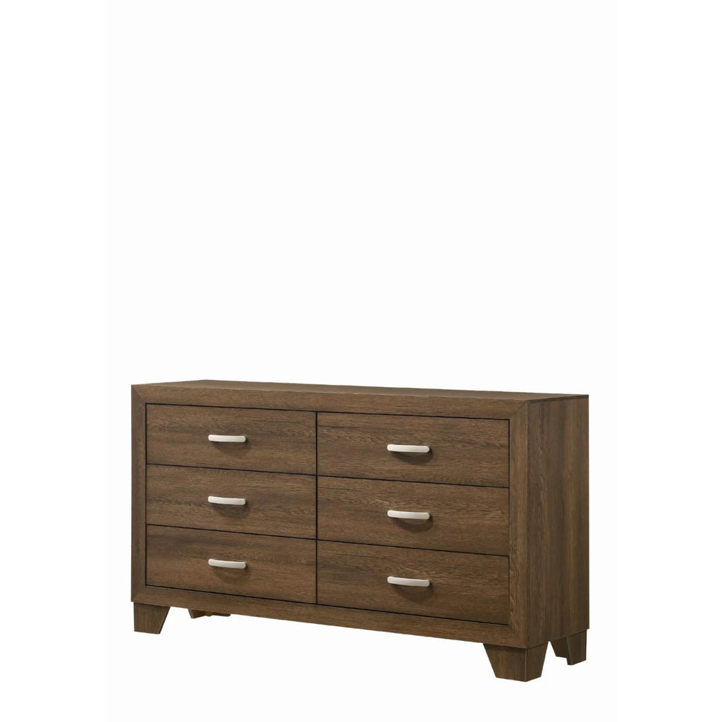 Oak 6-Drawer Composite Wood Dresser Q213
