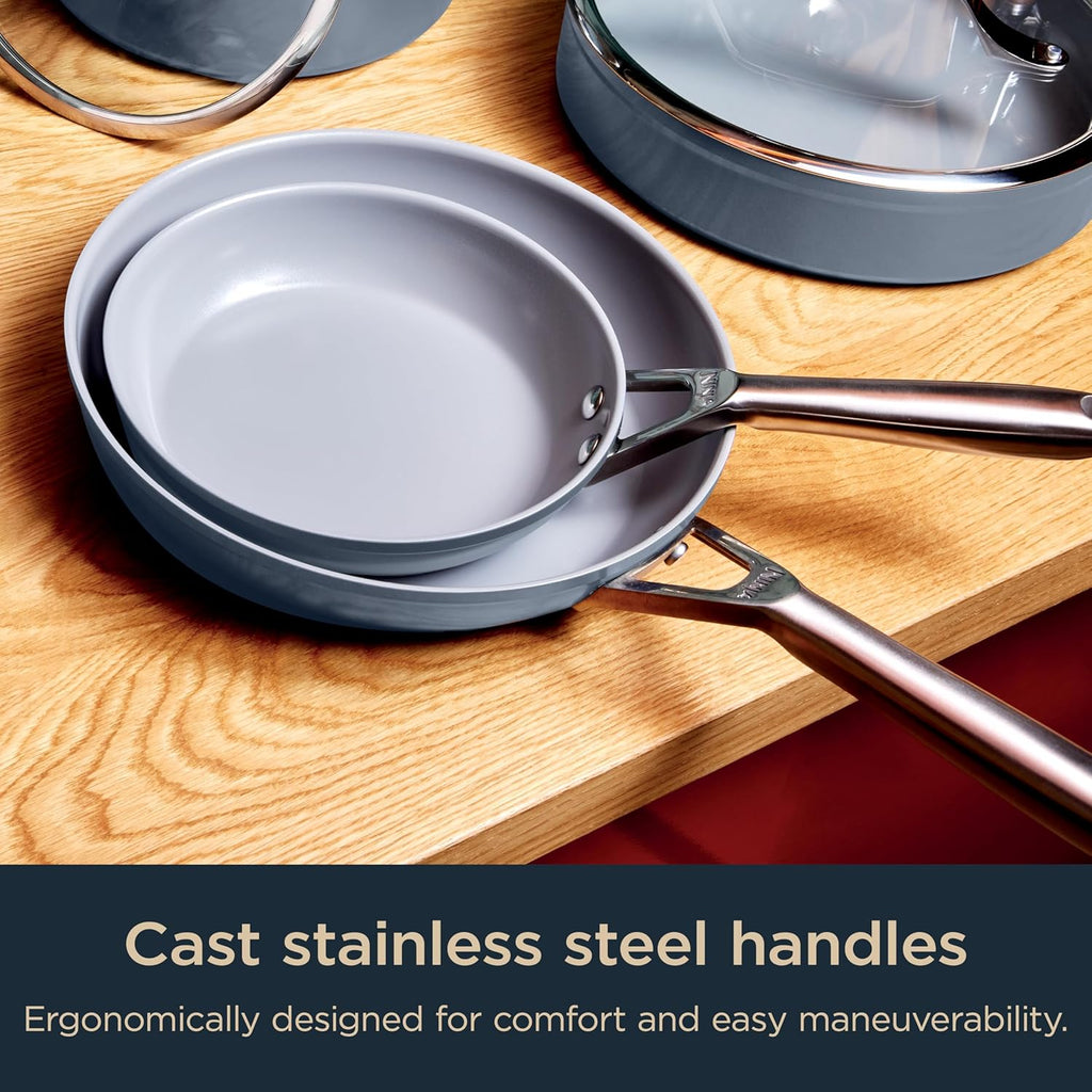 14-Piece Non-Stick Ceramic Cookware Set with Glass Lids W222909