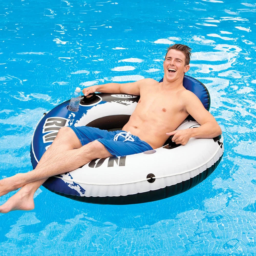 Inflatable 2 Person Raft with 1-Person Inflatable Tube (2 Pack) Y9022