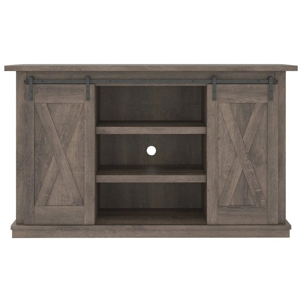 54" Gray Wood TV Stand D3817