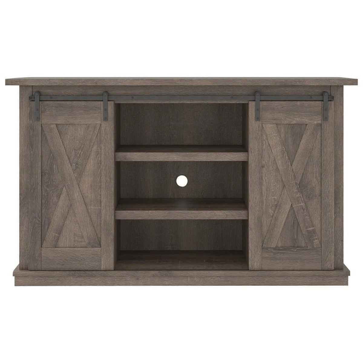 54" Gray Wood TV Stand D3817
