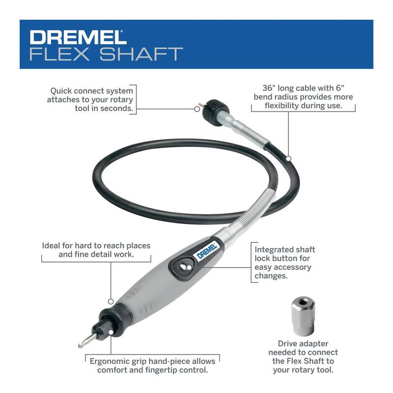 Variable Speed Corded Rotary Tool Kit with Flex Shaft Attachment U967616