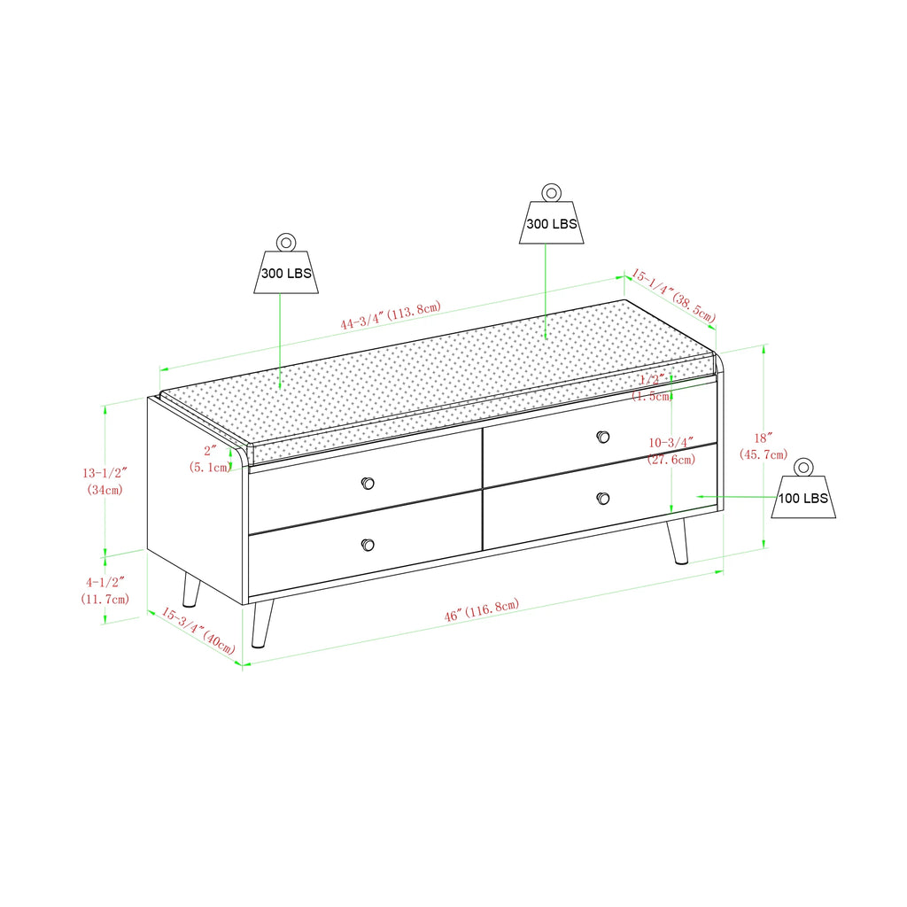 Lift Top Storage Bench L142147