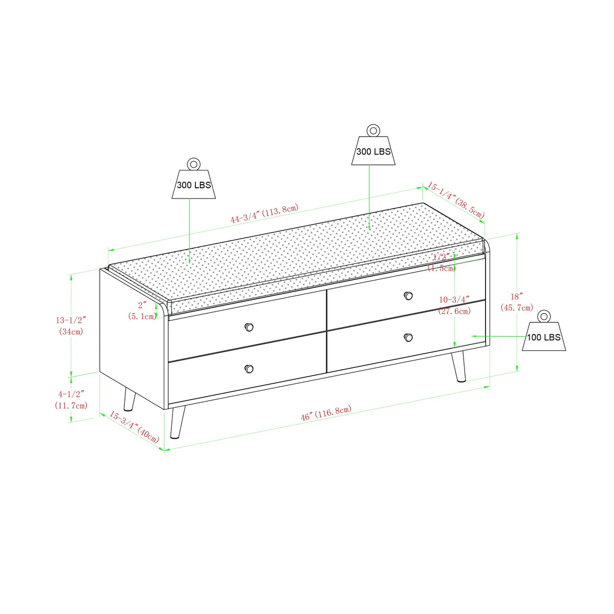 Lift Top Storage Bench L142147