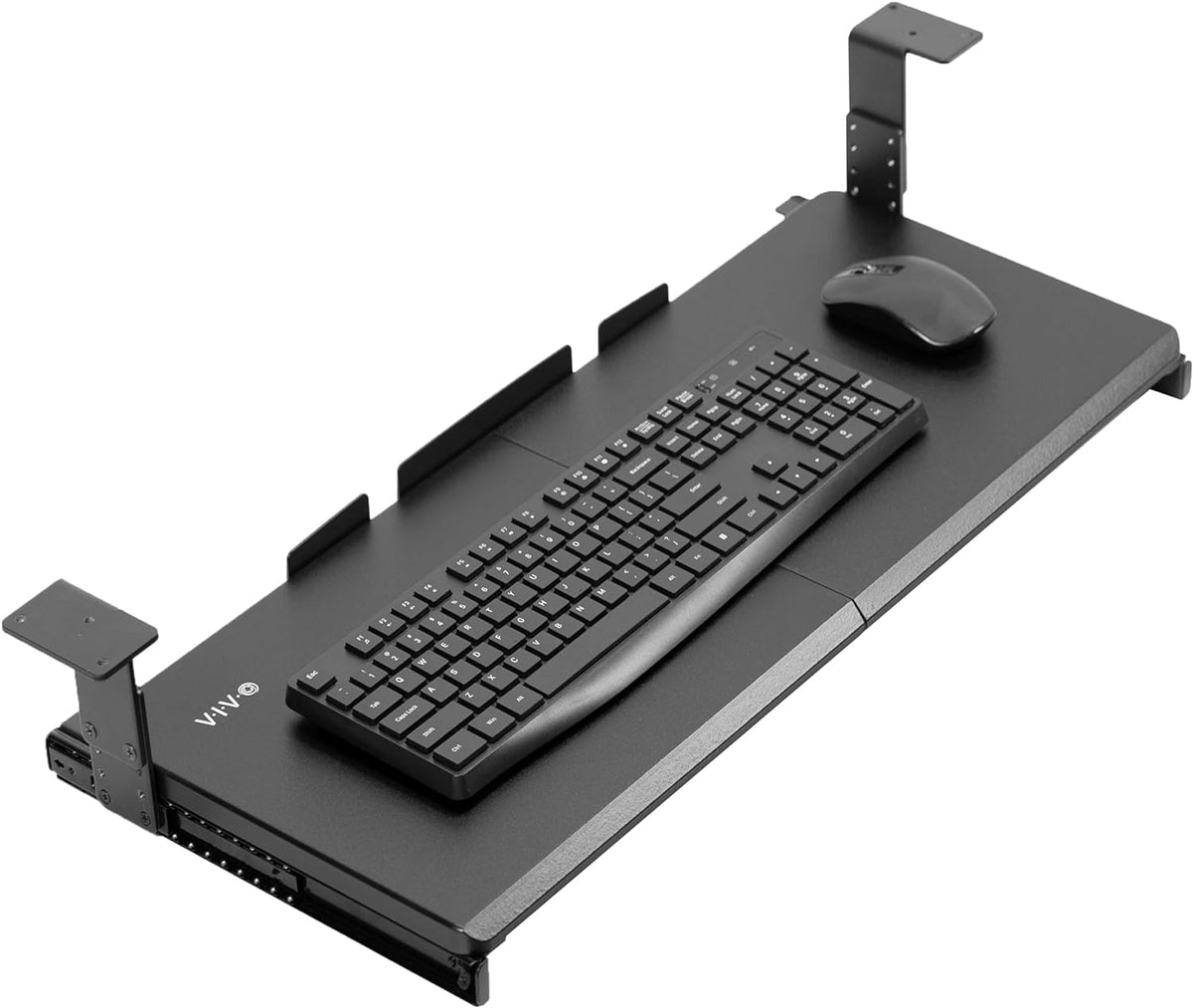 Large Height Adjustable Under Desk Keyboard Tray, 27 x 11 inch, Black P7892