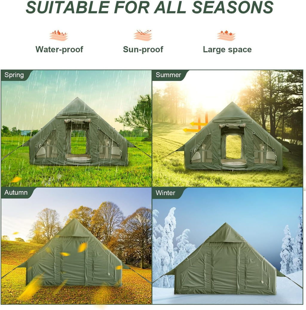 4-6 Person Inflatable Camping Tent with Pump and Stove Jack F81359