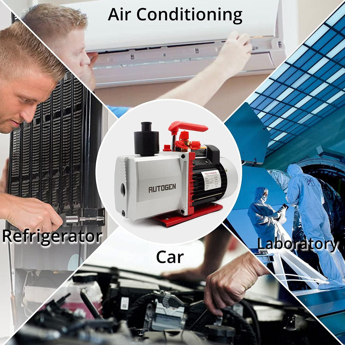 2-Stage Air Vacuum Pump 5CFM 3/4HP 0.3 Pa H123221
