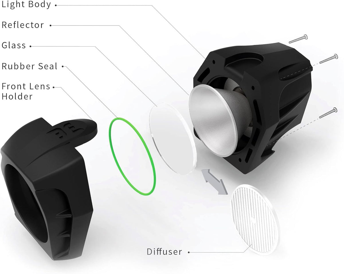 Rechargeable Mountain, Road Bike Headlight with 6400mAh Battery S1616
